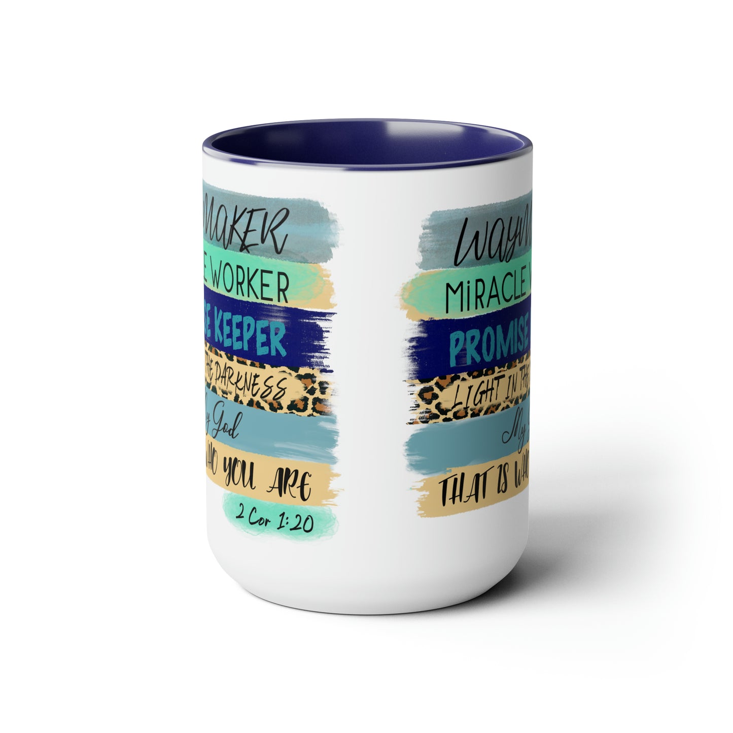 Two-Tone Coffee Mugs, 15oz